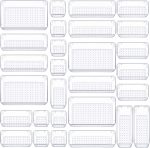WOWBOX 25 PCS Clear Plastic Drawer Organizer Set, 4 Sizes Desk Drawer Divider Organizers and Storage Bins for Makeup, Jewelry, Gadgets for Kitchen, Bedroom, Office Bathroom, Office
